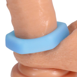RockSolid by Doc Johnson Cockring phosphorescent The Cog 22 mm Bleu